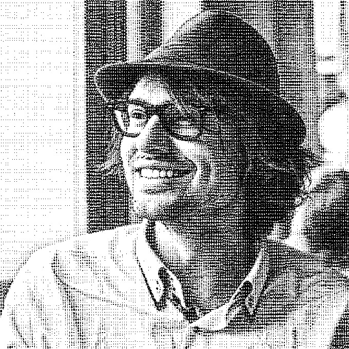 Andy Camerucci, rendered as ASCII character art