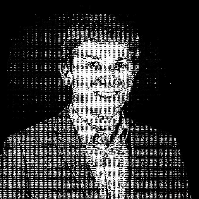 Aquiles Carattino, rendered as ASCII character art